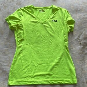 Lime Green Workout shirt FILA